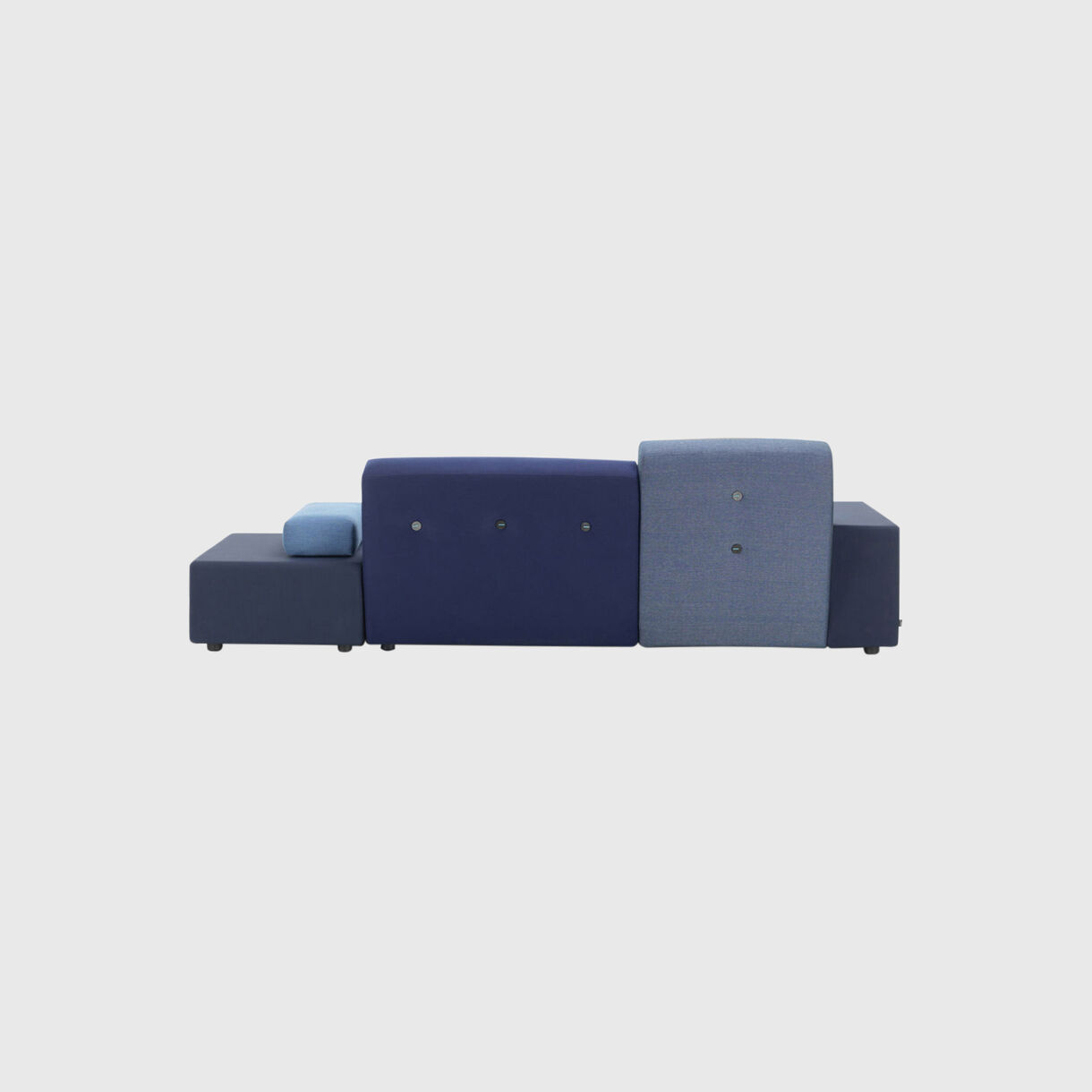 Polder Sofa, Armrest Left, Fabric Mix - Antarctic Blue
